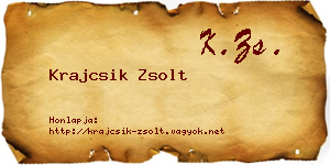 Krajcsik Zsolt névjegykártya